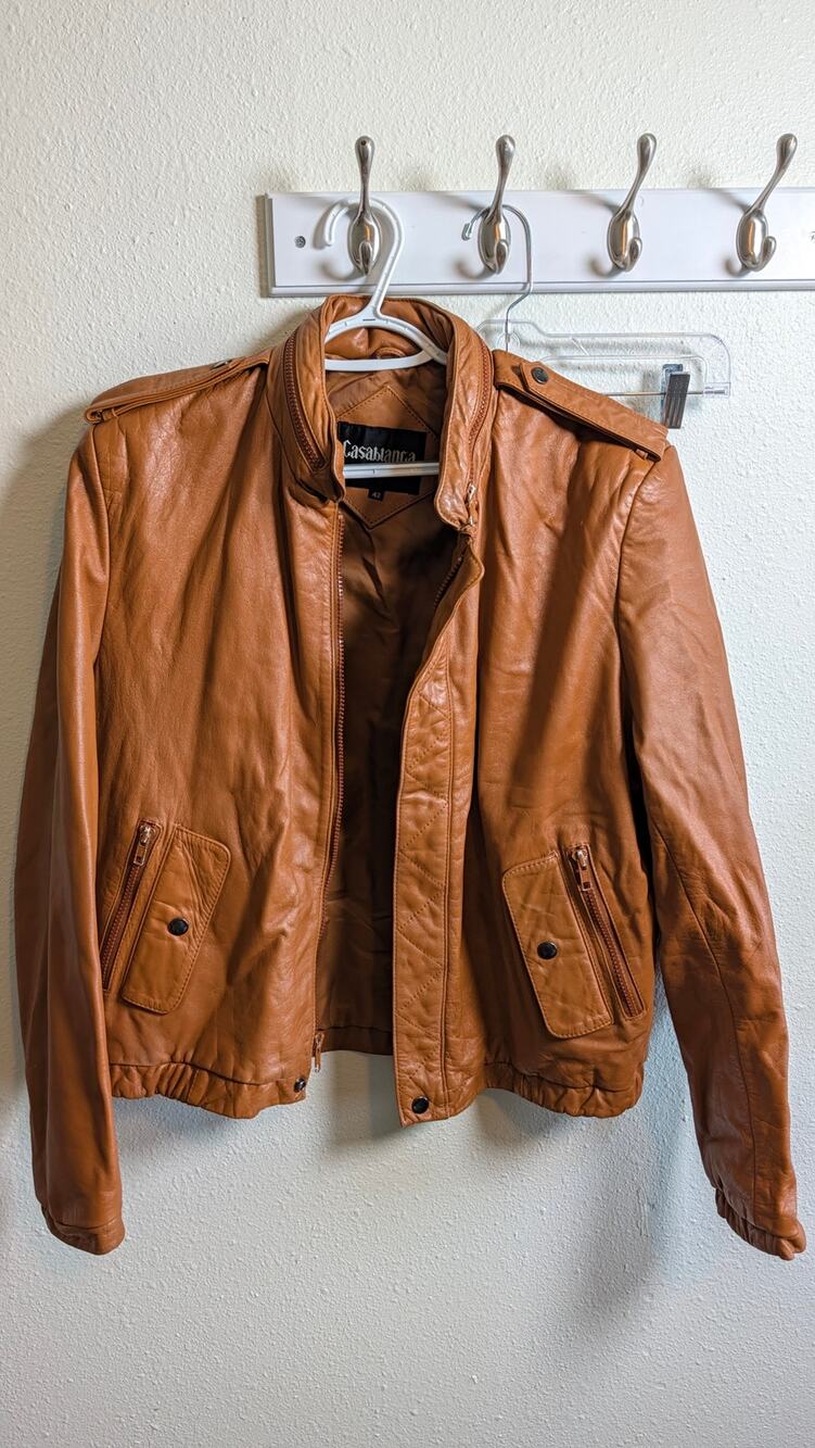 Casablanca Women's Leather Jacket Size 42